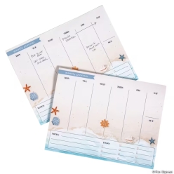 Costal Weekly Planner Calendar, Notes & To-Do Notepad